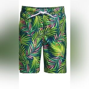 Land’s End Boys Swim Trunks Shorts XL husky drawstring
